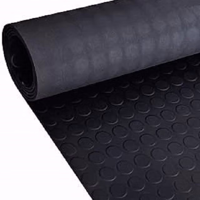 Ark Mat Plain Black Rubber Workshop Flooring Matting
