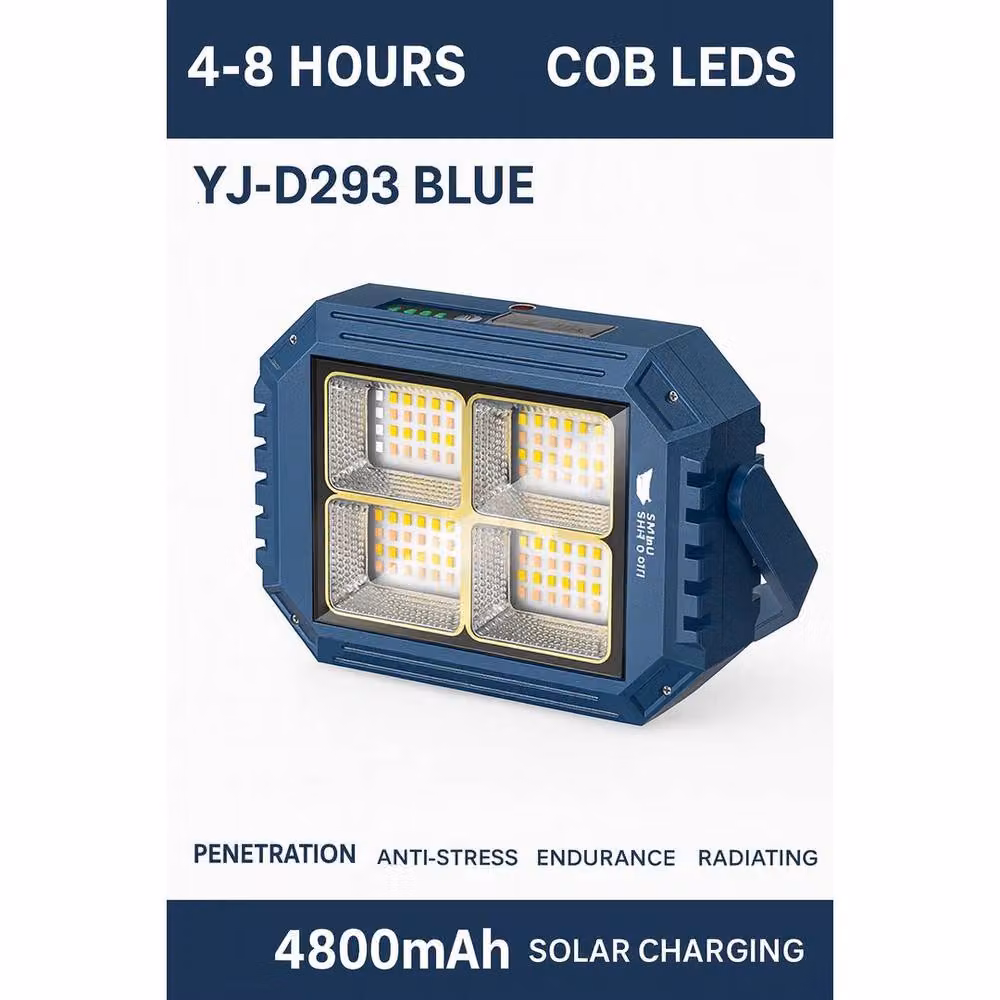 SPETLEK Solar USB Rechargeable Portable LED Camping Lamp in Blue – 5