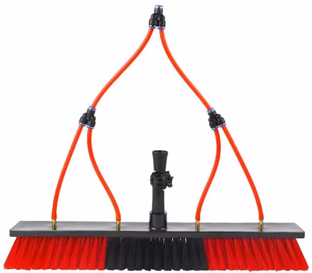 KORVIXA 5m Telescopic Window Cleaner Kit with Metal Brush in Red – 1