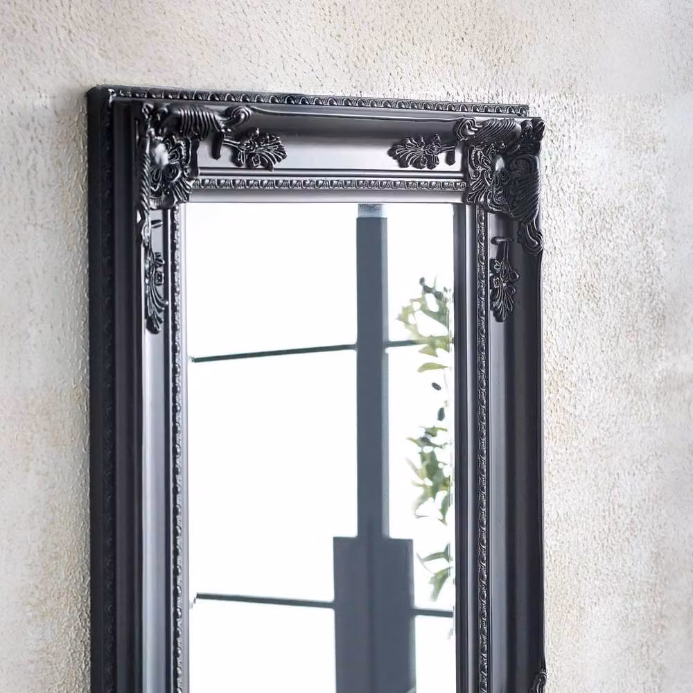 Cheshire Lumière Black Full Length Rectangular Dress Mirror – 4