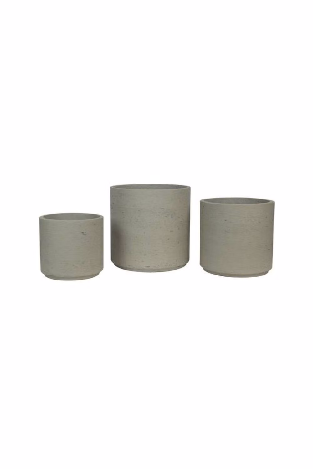 KDMD Hortus Classic Cemento Cylinder Planter Tub, Grey, Set of 3 – 2