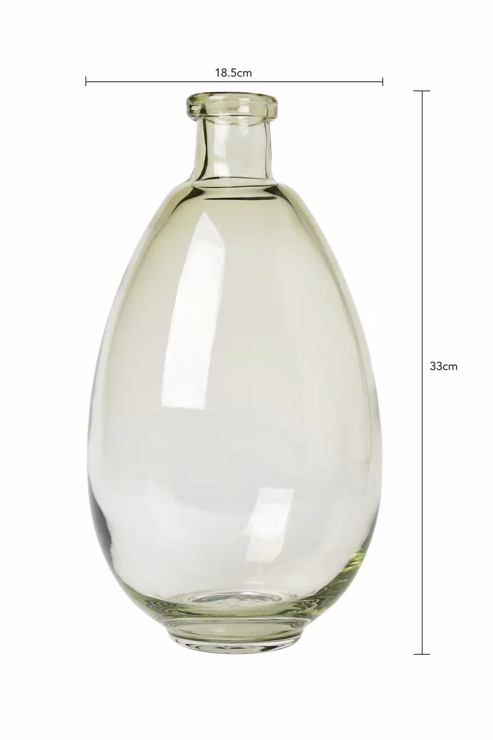 BHS Round Green Tint Glass Tabletop Vase – 3