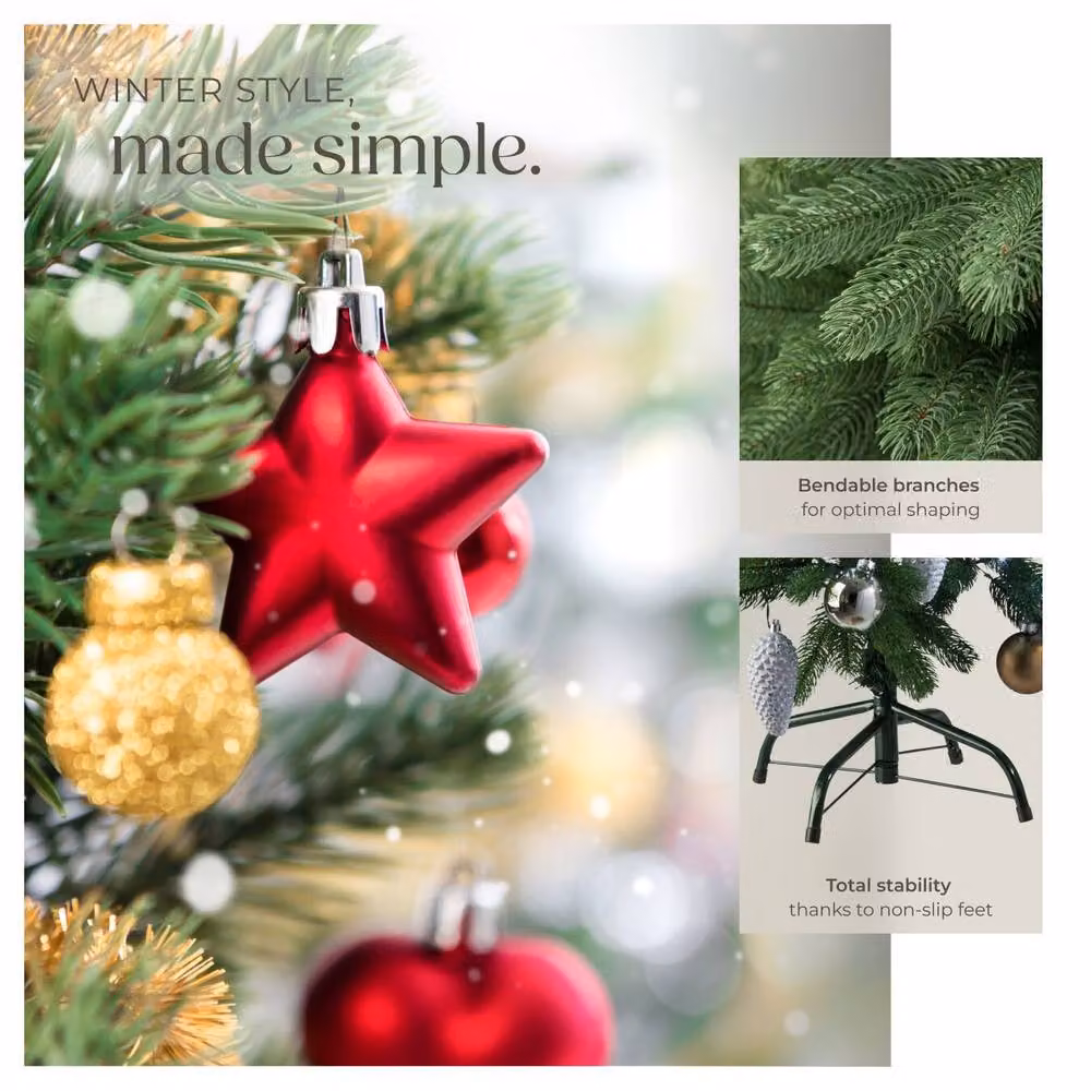tectake Green Freestanding Christmas Tree, Height: 140 cm – 3