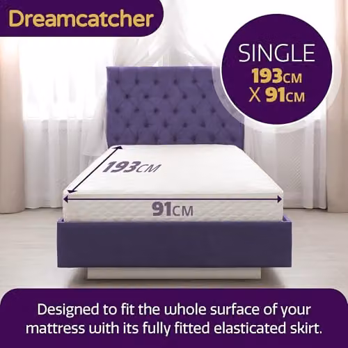 Dreamcatcher Single White Polyester Electric Heated Under Blanket with 3 Heat Settings, W/D/H: 90 x 190 cm – 2