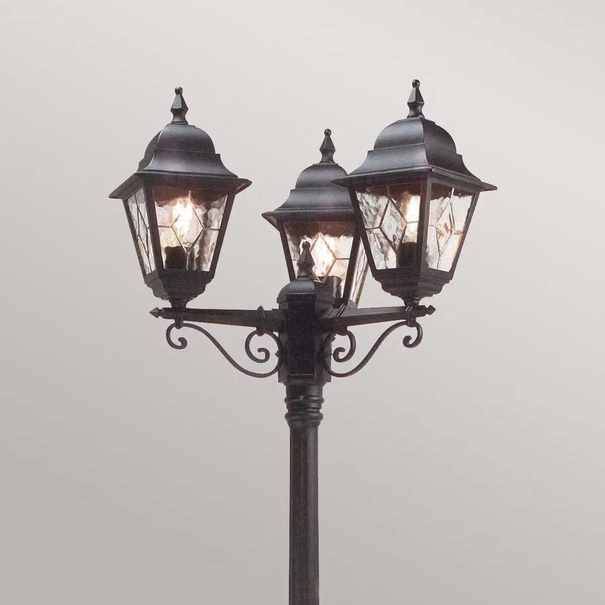 Netlighting Norfolk 3 Light Outdoor Garden Lamp Post in Black with IP43 Rating and E27 Socket – 2