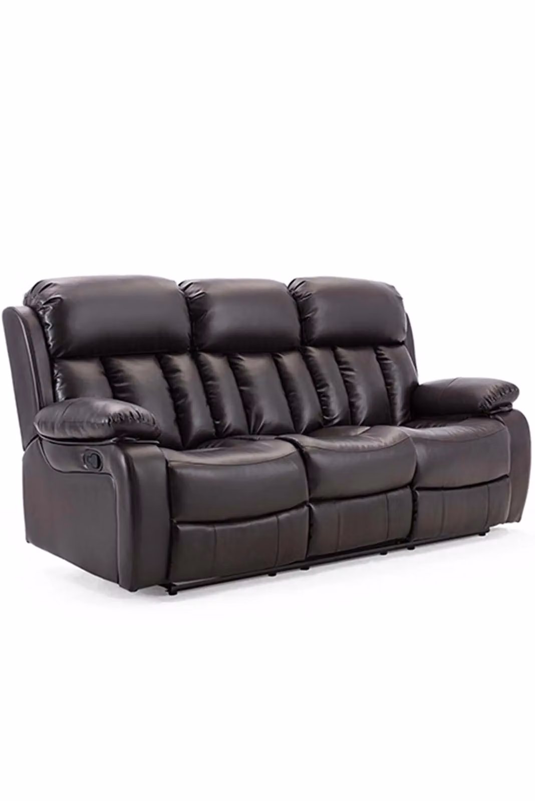 More4Homes Chester 2+3 Seater Manual Recliner Sofa Set in Brown Bonded Leather – 2