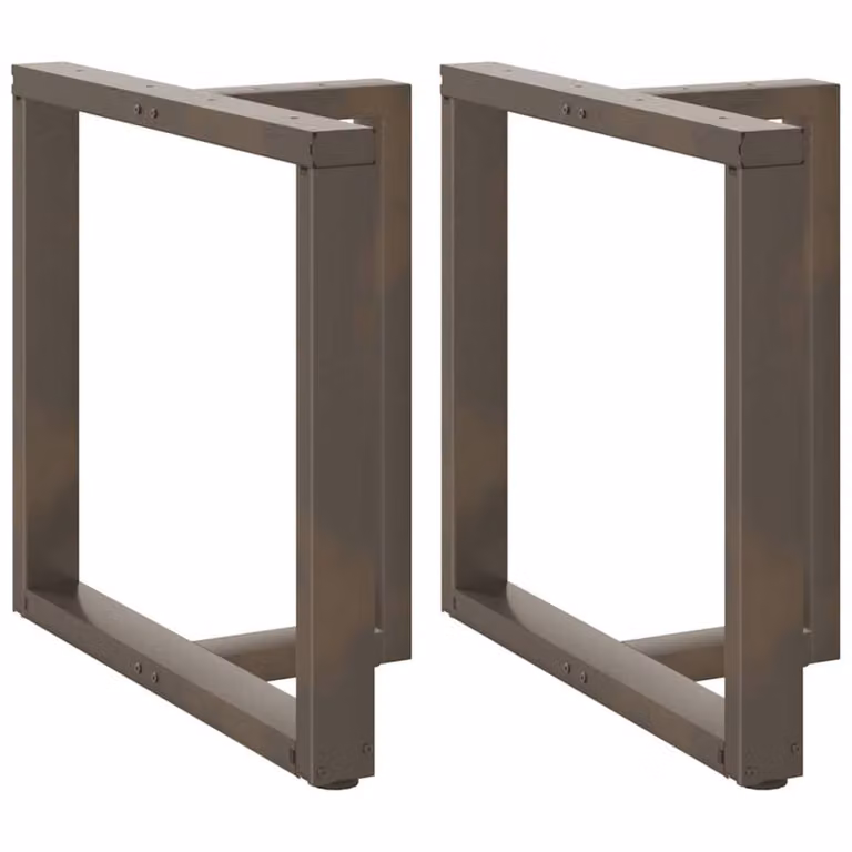 Berkfield Home T-Shaped Dining Table Legs, 2 Pieces, Bronze Steel, W/D/H: 70 x 35 x 72.5 cm