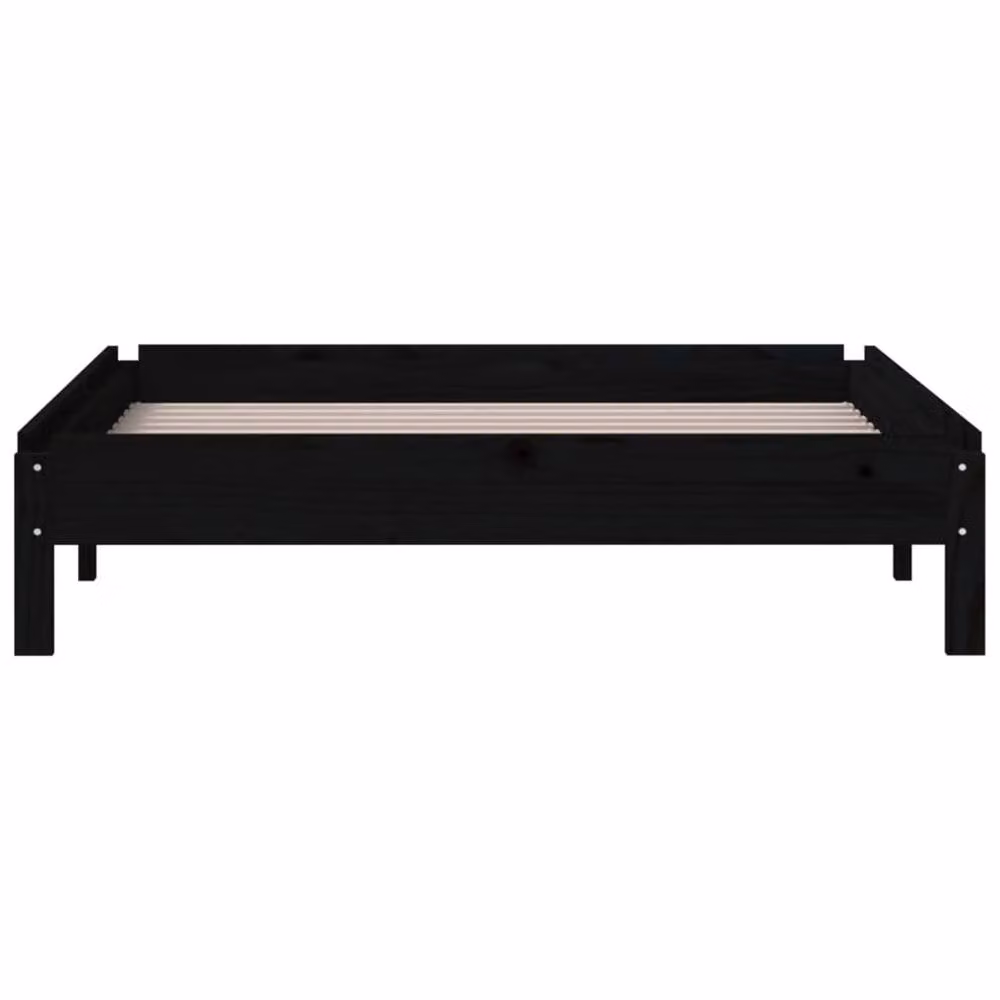 Berkfield Home Stack Bunk Bed in Black Solid Pine Wood, W/D/H: 190 x 75 x 81.5 cm – 4