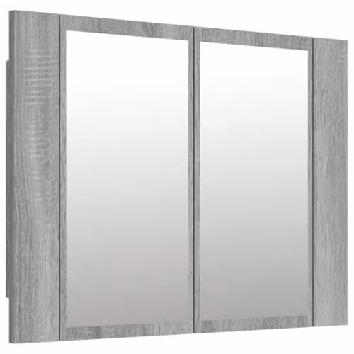 vidaXL LED Mirror Cabinet in Grey Sonoma, W/D/H: 60 x 12 x 45 cm – 1