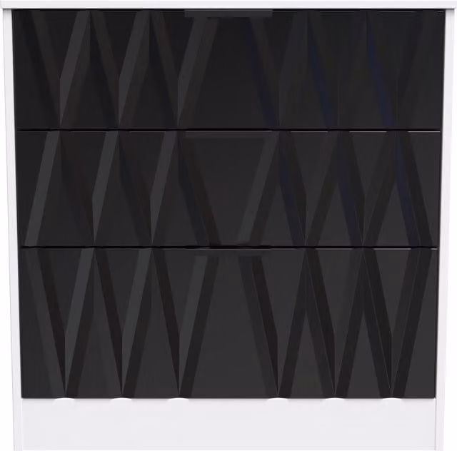 Ready Assembled 2 U Washington 3 Drawer Deep Chest in Black and Gold – 1
