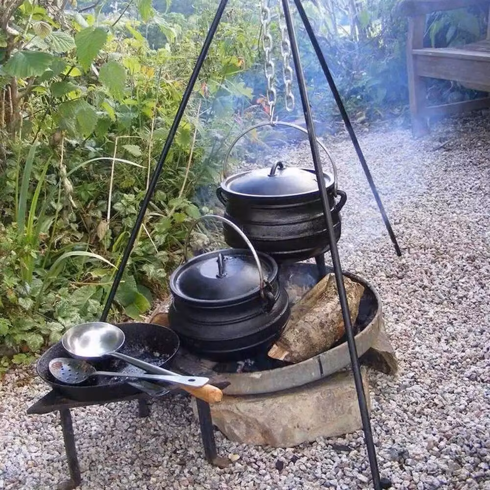 SPETLEK 7L Cast Iron Uncoated Stockpot for Outdoor Camping Cooking, Black, W/D/H: 100 x 60 x 35 cm – 3