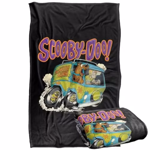 LOGOVISION Scooby Doo Scoob Fink Super Soft Silky Touch Fleece Throw Blanket, Multicolour