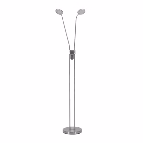 ValueLights Beata Integrated LED 2 Way Adjustable Floor Lamp in Chrome and Silver – 1