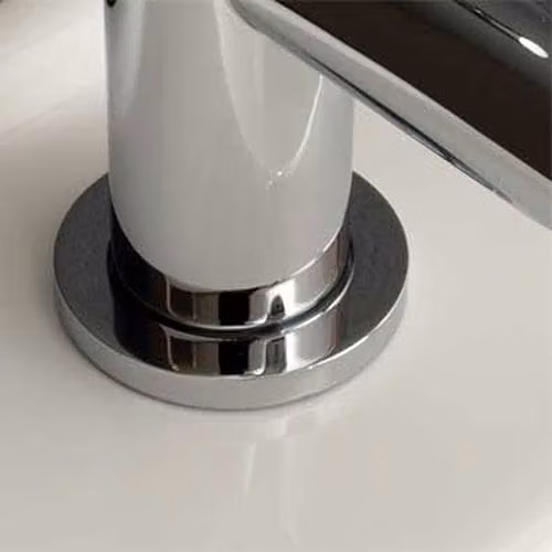Nes Home Crox Chrome Twin Hot and Cold Basin Taps in Silver – 3