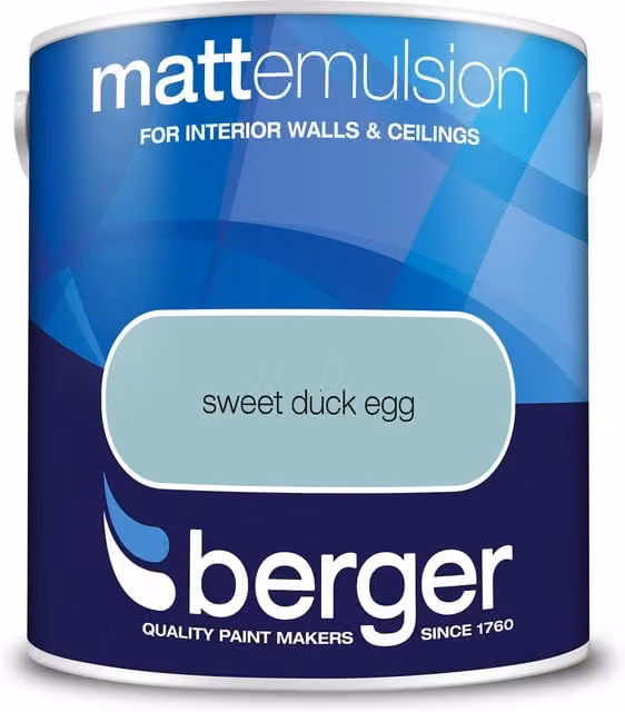 Berger Matt Emulsion Dispersion in Sweet Duck Egg Green Blue