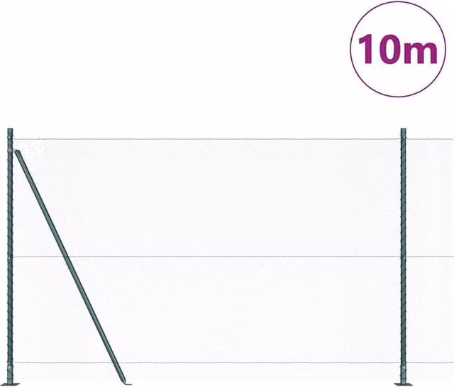 Berkfield Home Green Hexagon Steel Fence, H: 1.6 m x W: 10 m – 1