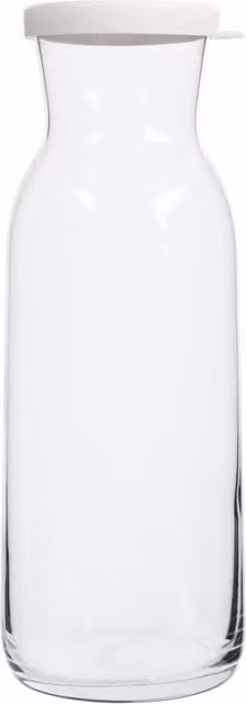 LAV Fonte Glass Carafe with White Lid, 1.2 l, Clear and White – 1
