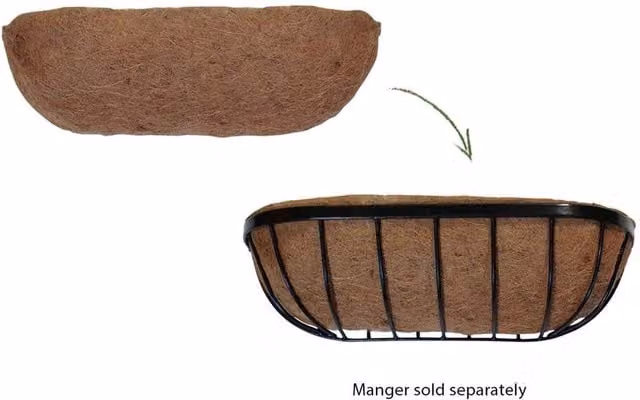 Garden Pride Coco Fibre Wall Mounted Manger Trough Liner, Brown, W: 76 cm, D: 20 cm, H: 20 cm – 1
