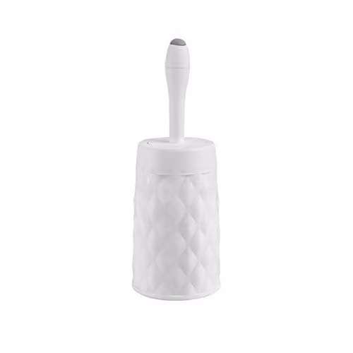 Addis Diamond Style Round Toilet Brush Set with Internal Detergent Injection Handle System, White – 1