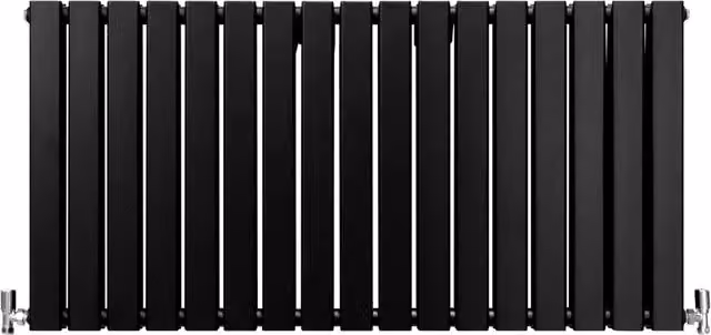 Monstershop Designer Flat Panel Steel Radiator in Black, W: 140 cm, H: 60 cm – 9