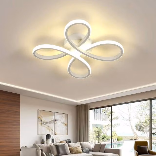 Goeco Modern Flower Shape LED Ceiling Light, 30W, 4500K, White – 1