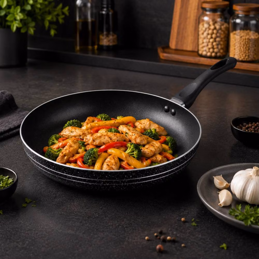 Royalford Non-Stick Granite Coating Frying Pan, Black, Diameter: 24 cm – 2