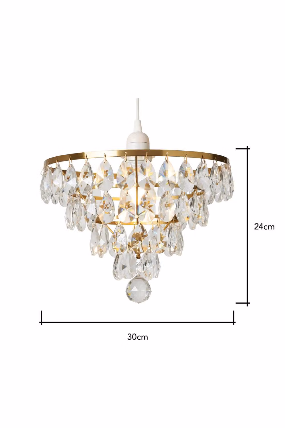 BHS Lighting Elsa Easy Fit Round Light Shade in Gold – 3