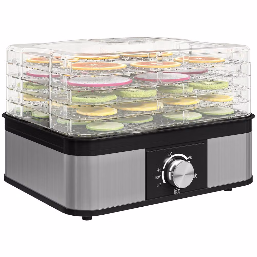 STILVORA Food Dehydrator with 5 Stainless Steel Stackable Trays in Black – 2