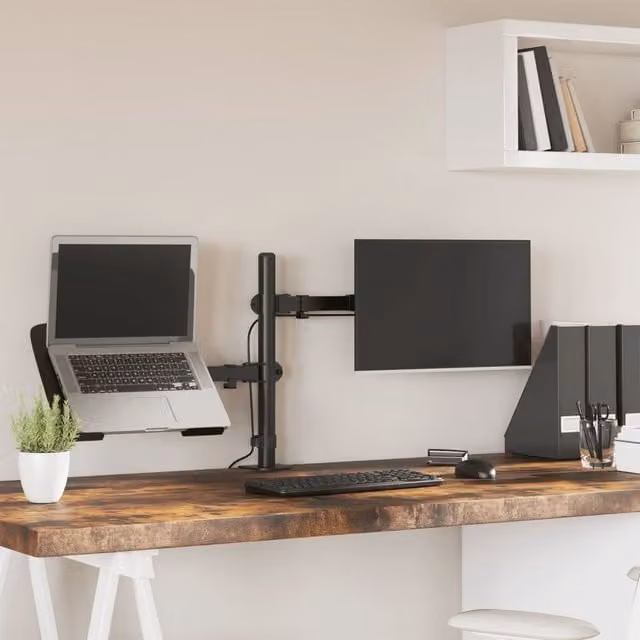 Berkfield Home Black Steel Monitor Mount with VESA 75/100 mm