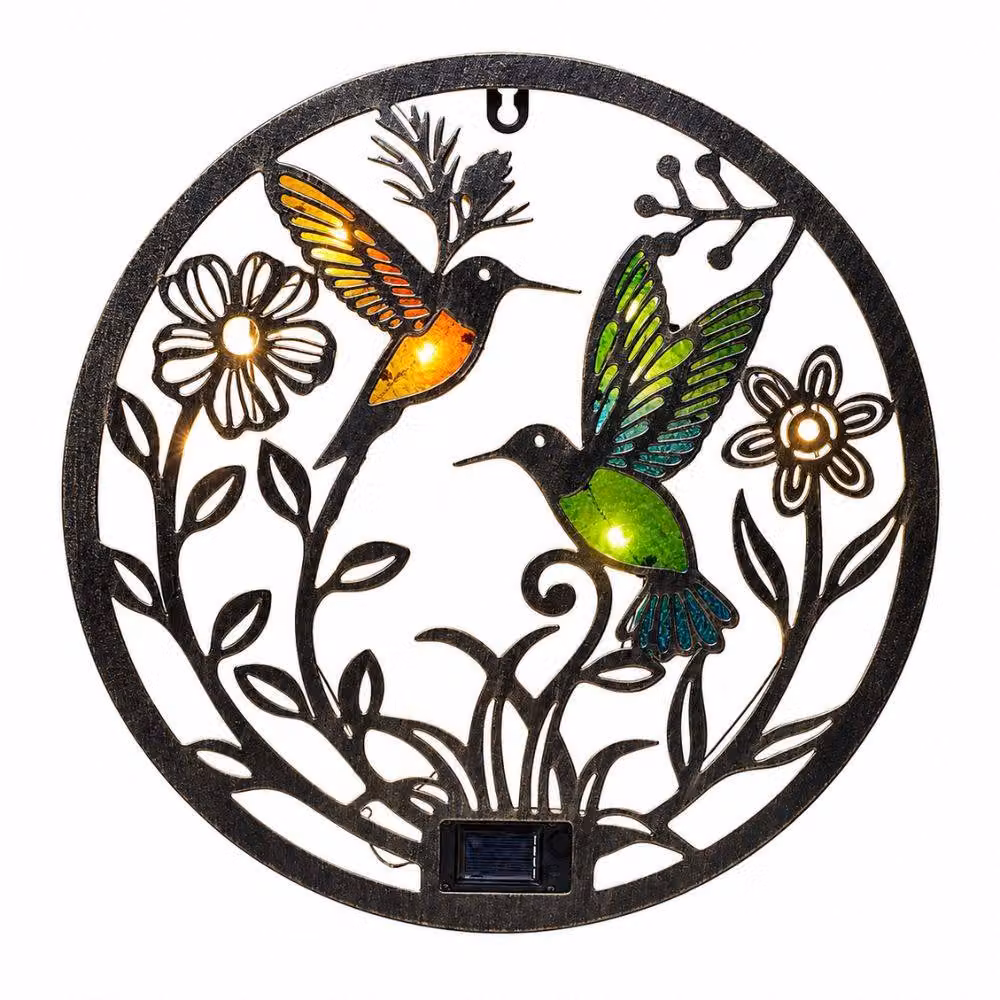 Marco Paul Solar LED Garden Wall Plaque with Birds in Multicolour – 2