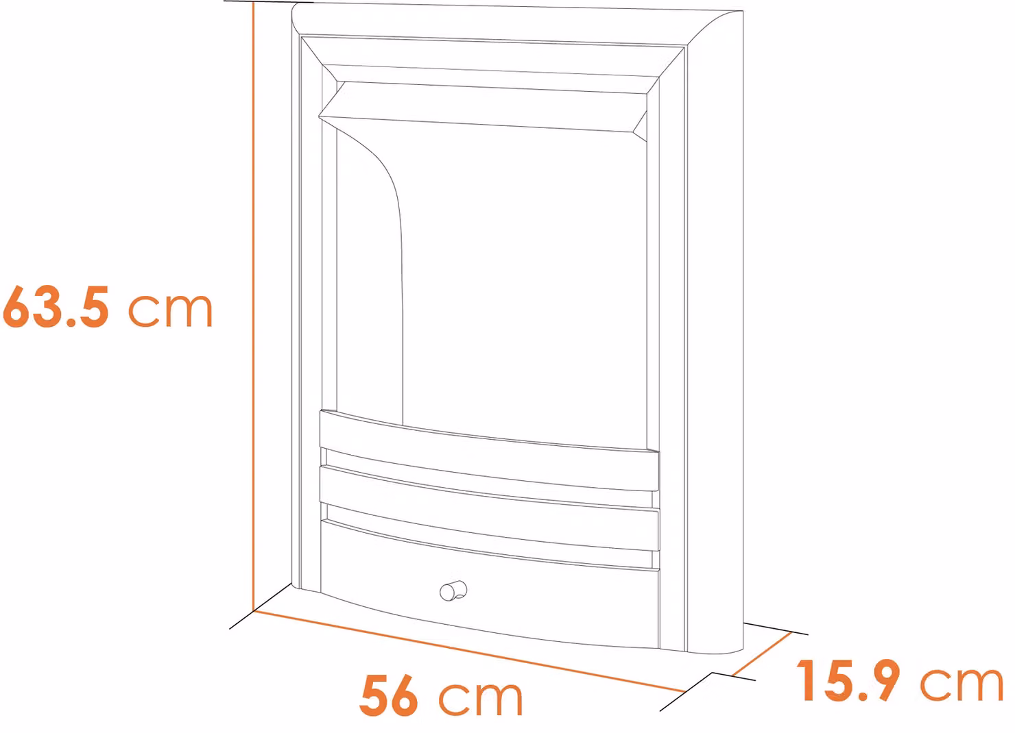 Acantha Fires & Fireplaces Vela Bio Ethanol Fire in Black Nickel and Silver, W: 63.5 cm, D: 56.0 cm – 3