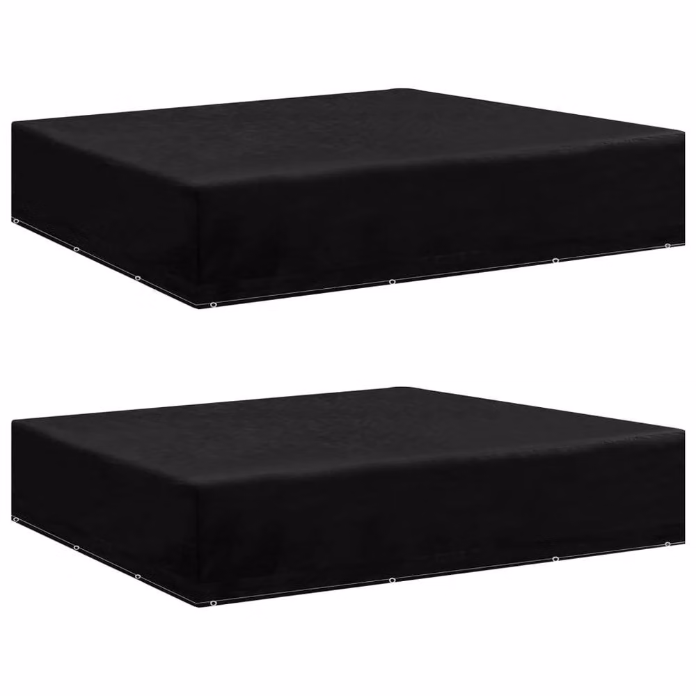Berkfield Home Water Repellent Garden Bench Covers, 2 Pack, Black, W/D/H: 250 x 250 x 70 cm – 2