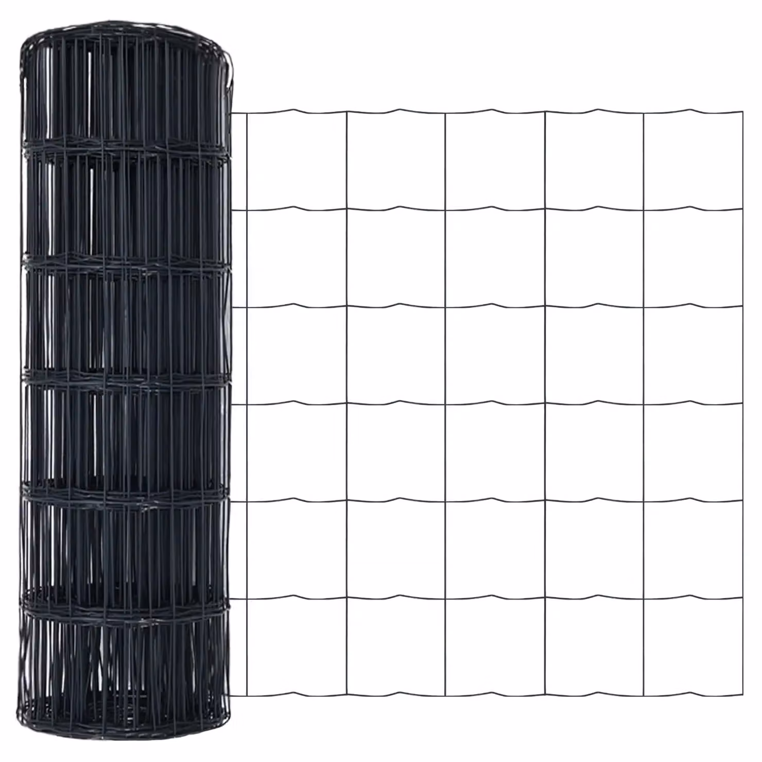 Berkfield Home Euro Fence with 13 Posts, Galvanised Steel, Grey and Silver, 0.8 x 25 m – 5