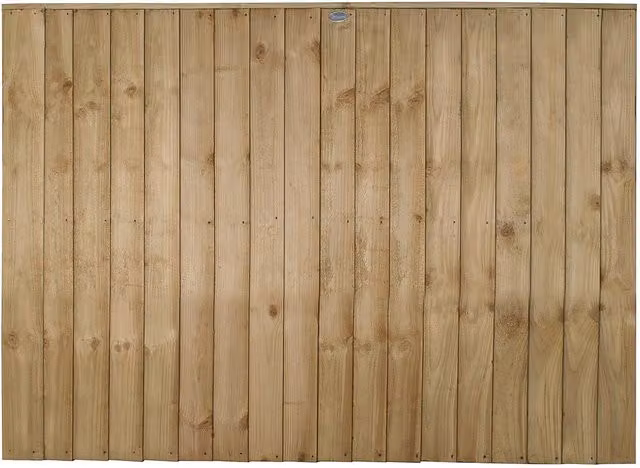 Forest Garden Brown Impregnated Wood Vertical Board Fence Panels, Pack of 20 – 3