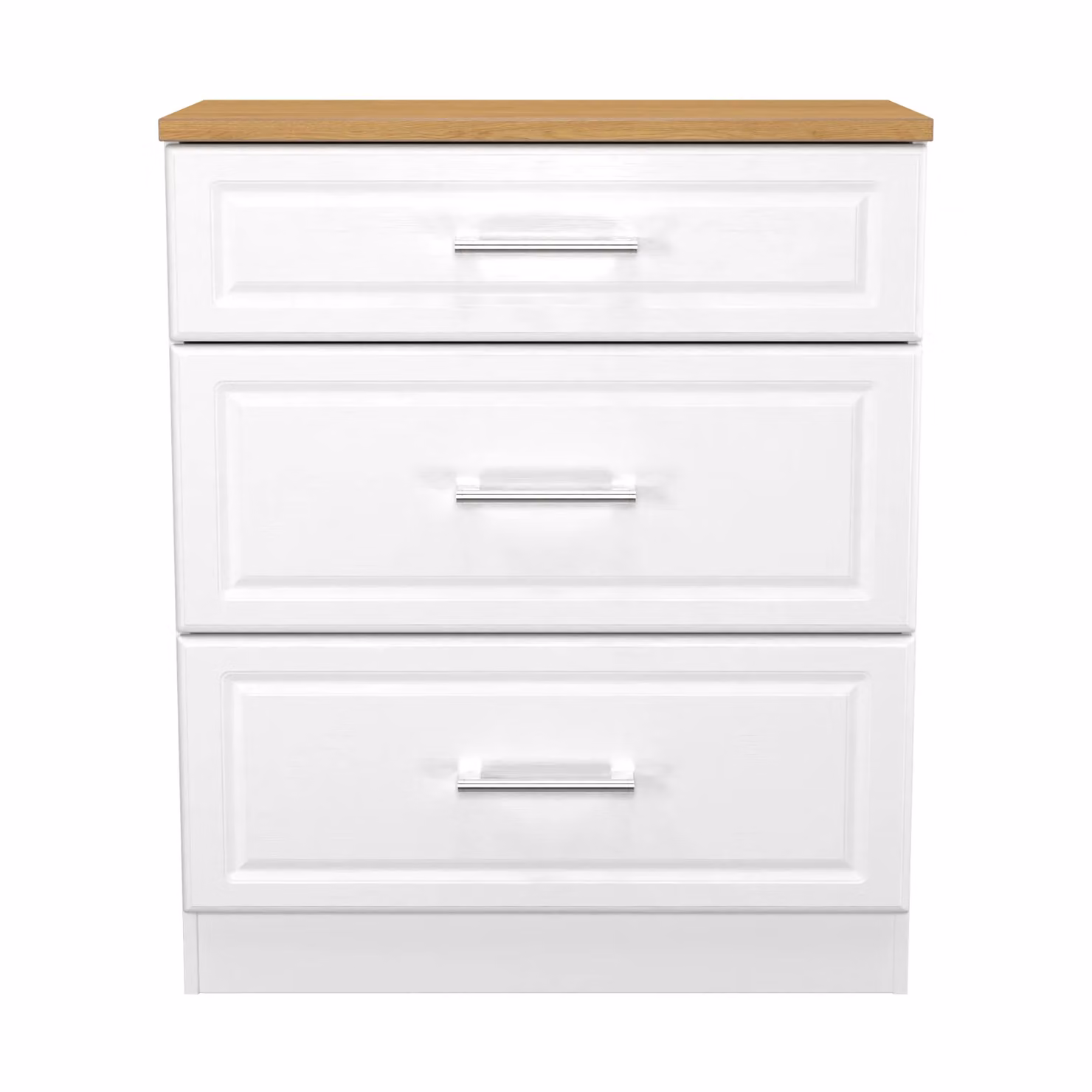 Ready Assembled 2 U 3 Drawer Deep Chest in White – 2