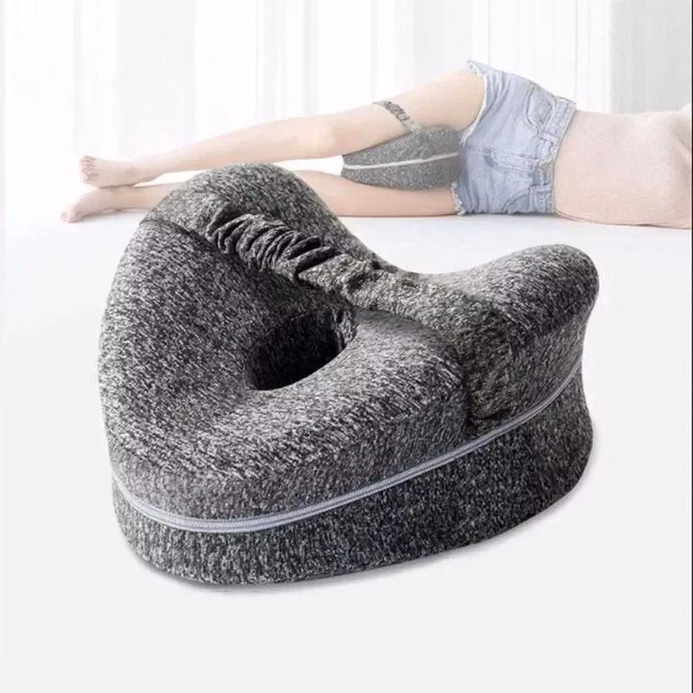 PAWNORA Orthopaedic Memory Foam Contoured Knee Pillow in Grey – 5