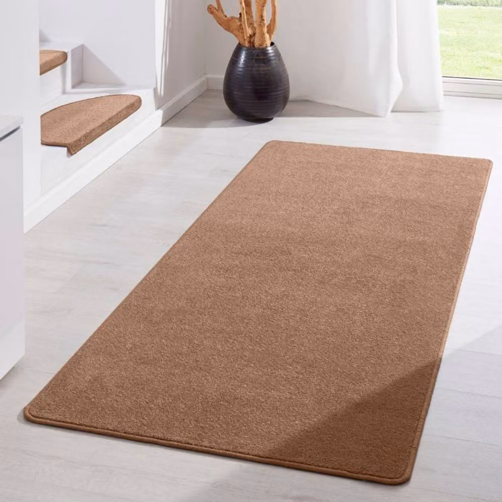 THE RUGS Uni Colours Modern Plain Brown Polypropylene Short Pile Area Rug, W: 160 cm, D: 240 cm – 3