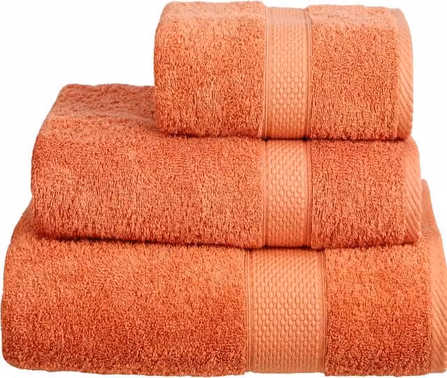 Bellissimo 10 Piece Orange Cotton Towel Set with Border