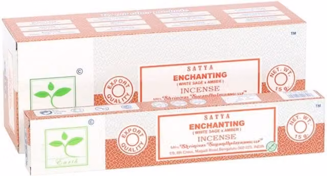 Satya Earth Enchanting Incense Sticks with Floral and Woody Fragrance, Brown and Multicolour