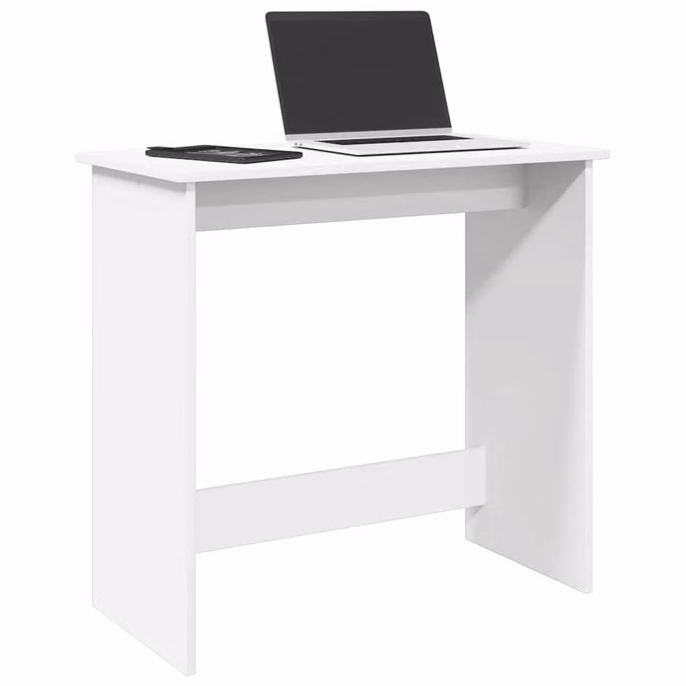 Berkfield Home White Writing Desk in Engineered Wood, W/D/H: 80 x 40 x 75 cm – 2