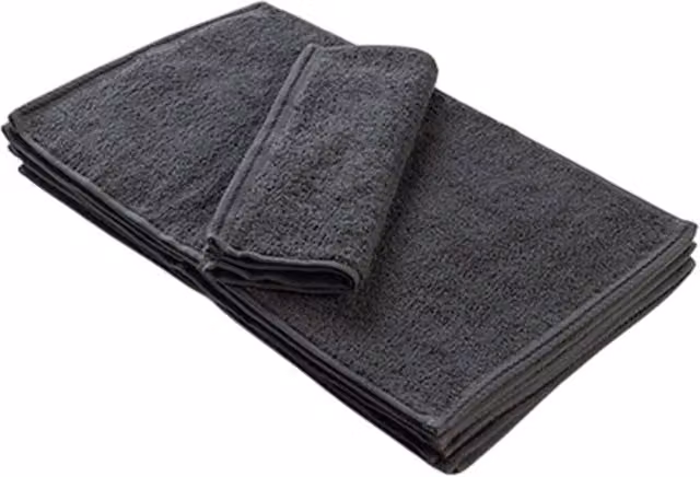 ARTG Dark Grey Cotton Terrycloth Guest Towel with Border – 1