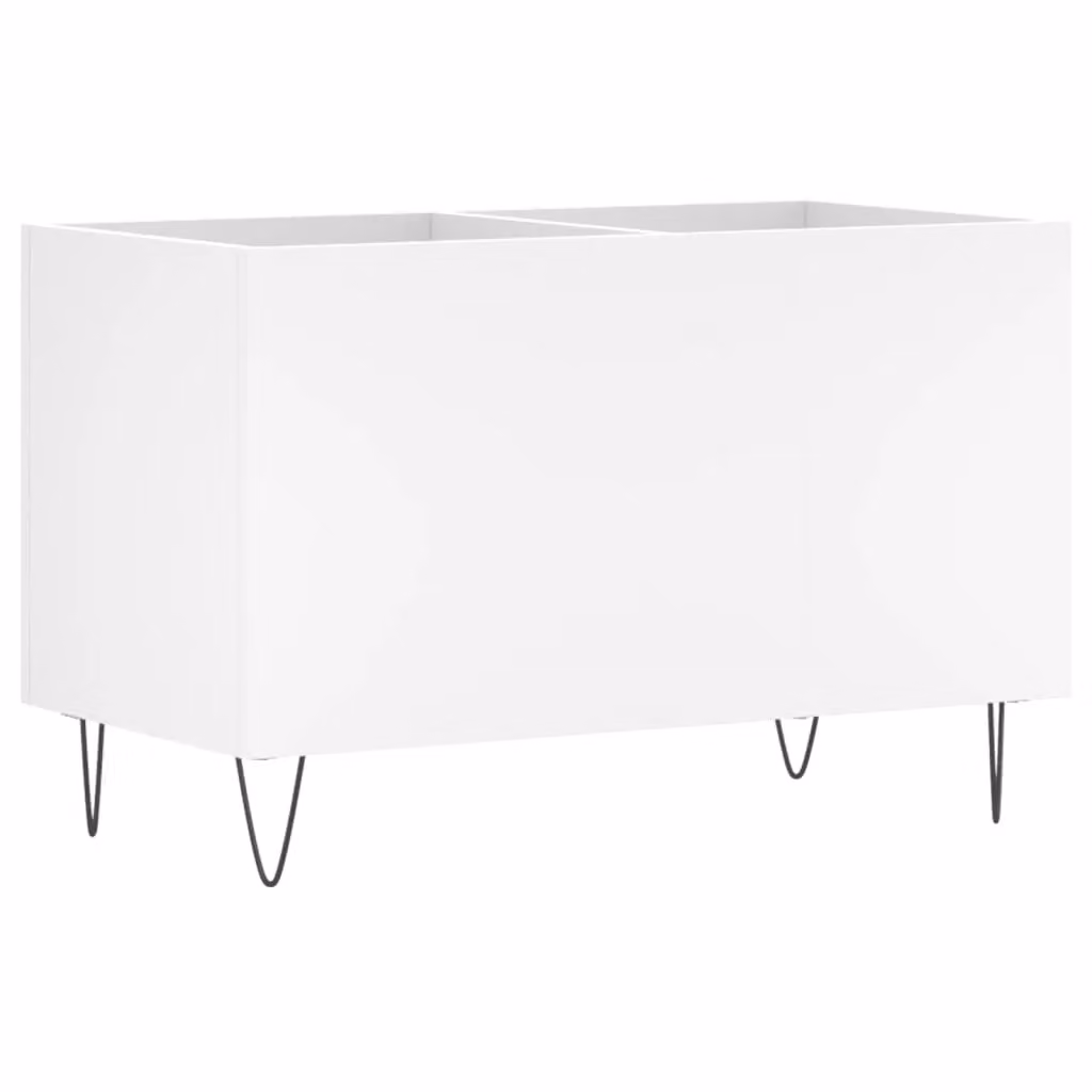 Berkfield Home Record Cabinet in White, W/D/H: 74.5 x 38 x 48 cm – 2