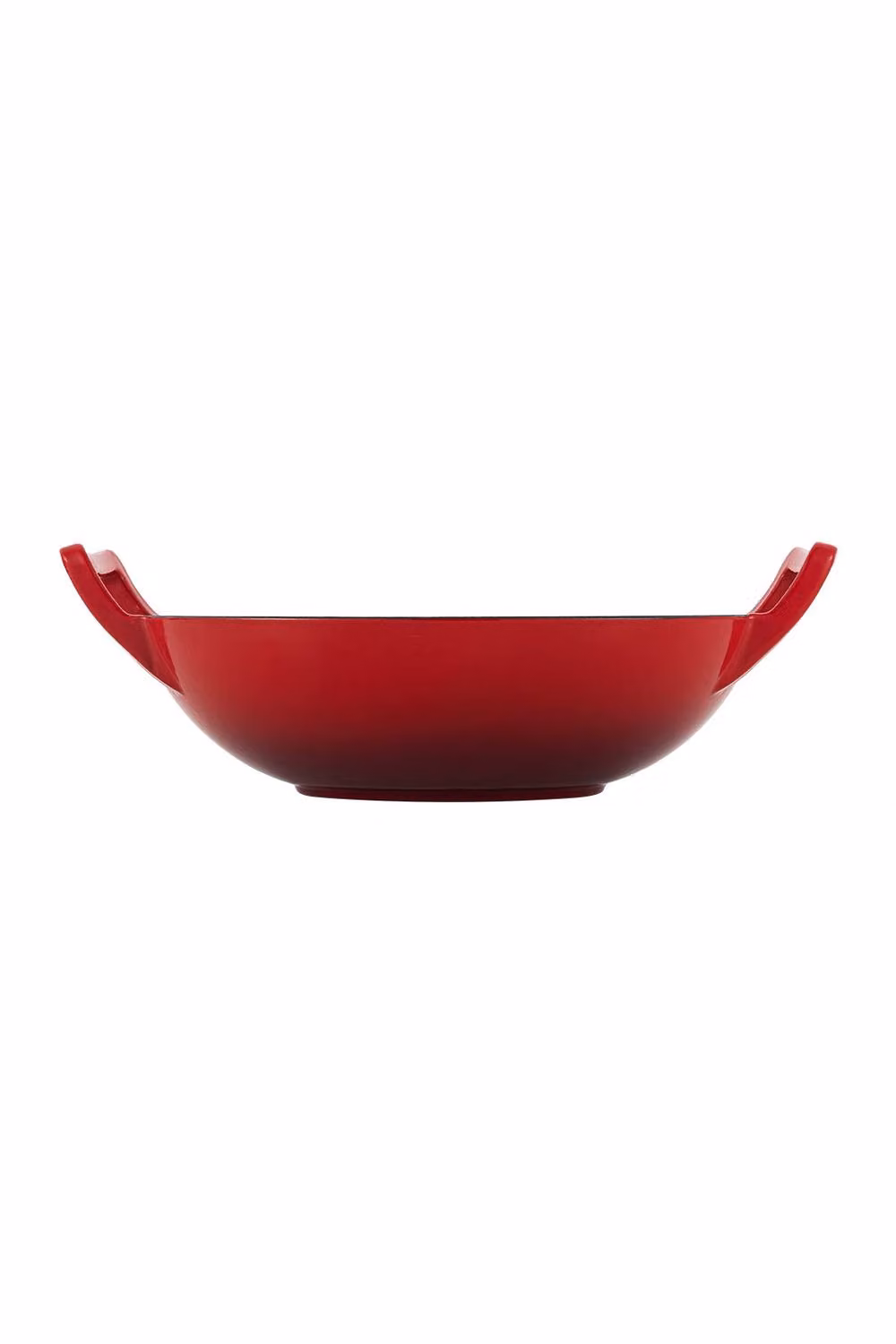 Garden Sanctuary Enamelled Cast Iron Stir-Fry Pan Wok in Red – 2