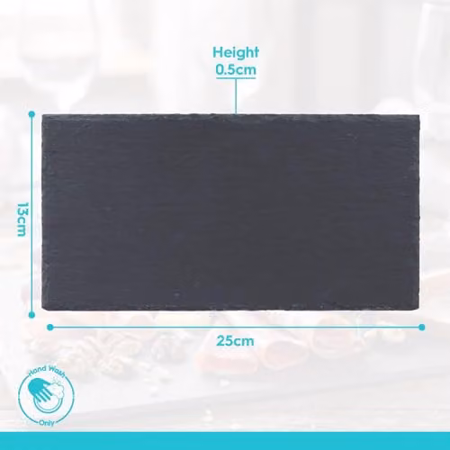 Argon Tableware Natural Slate Serving Board in Grey, W: 25 cm, D: 13 cm – 7