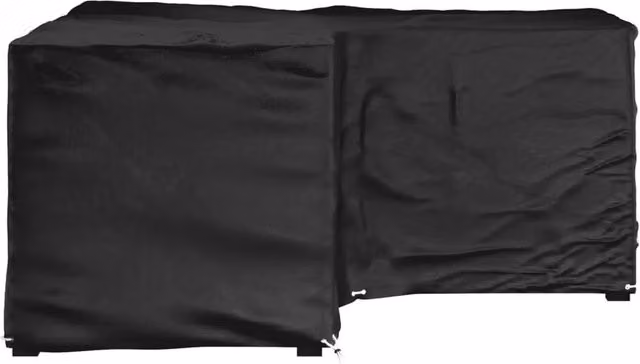 Berkfield Home L-Shaped Garden Furniture Cover with 12 Eyelets, Black, W/D/H: 185 x 185 x 90 cm – 1