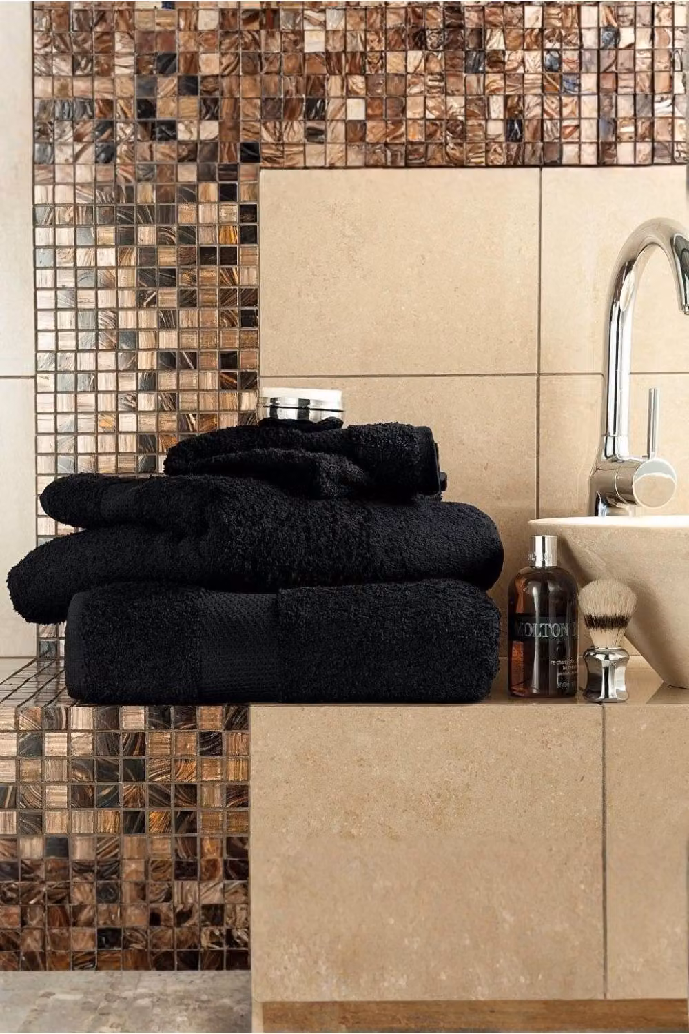 Dyzi Supersoft Absorbent Egyptian Cotton Bathroom Towels, 550GSM, Black – 5