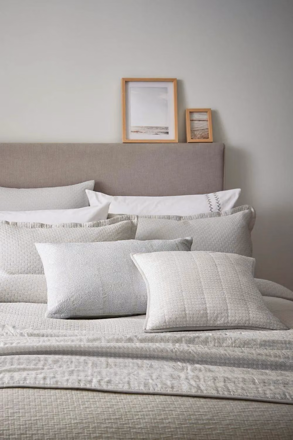 Murmur Hush Organic Cotton Percale Square Pillowcase in Grey – 1