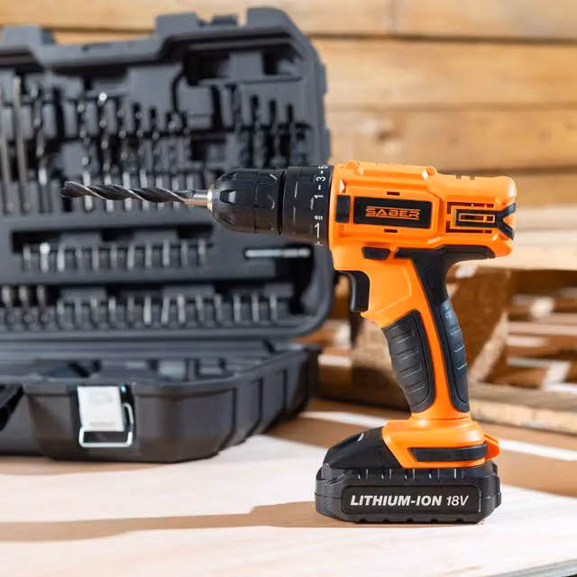 Saber Combi Drill Kit in Orange with Rechargeable Battery