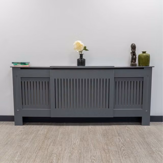 Jack Stonehouse Classic Vertical Line Radiator Cover in Grey