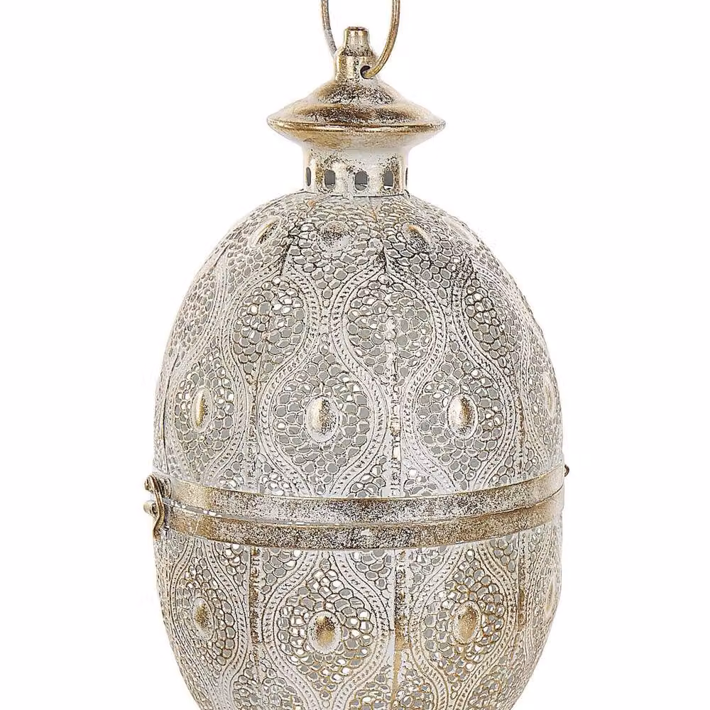 Wyld and Coco Gold Openwork Egg Glass Candle Holder, Height: 34 cm – 2